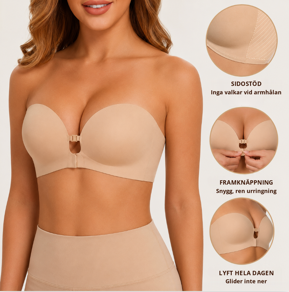 Axelbandslös push up-BH