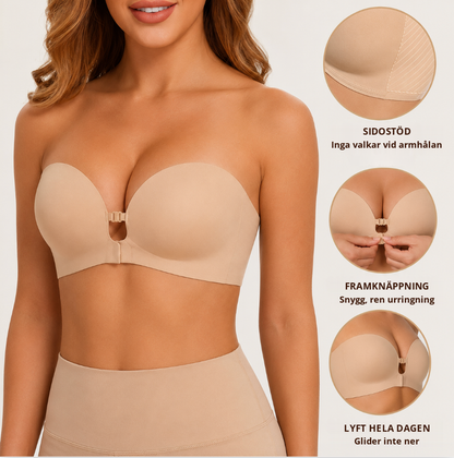 Axelbandslös push up-BH