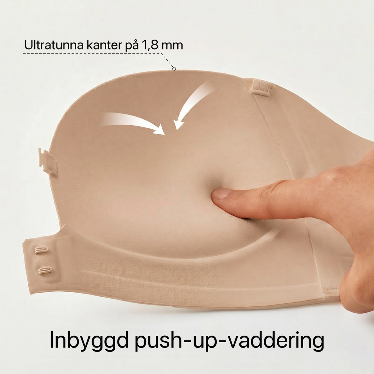 Axelbandslös push up-BH